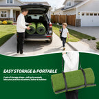 WICTTISPOSI Convertible 2-IN-1 Golf Hitting Mat & Golf Putting Mat, High-Elasticity Golf Practice Mats 150000+Swing for Driving Range Chipping Simulator, 1.22/1.02in Turf Mat Outdoor Indoor Use w/Tees (5ft x 4ft-25mm)