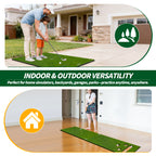 WICTTISPOSI Convertible 2-IN-1 Golf Hitting Mat & Golf Putting Mat, High-Elasticity Golf Practice Mats 150000+Swing for Driving Range Chipping Simulator, 1.22/1.02in Turf Mat Outdoor Indoor Use w/Tees (5ft x 4ft-25mm)