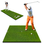 WICTTISPOSI Convertible 2-IN-1 Golf Hitting Mat & Golf Putting Mat, High-Elasticity Golf Practice Mats 150000+Swing for Driving Range Chipping Simulator, 1.22/1.02in Turf Mat Outdoor Indoor Use w/Tees (5ft x 5ft-30mm)