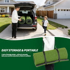 WICTTISPOSI Convertible 2-IN-1 Golf Hitting Mat & Golf Putting Mat, High-Elasticity Golf Practice Mats 150000+Swing for Driving Range Chipping Simulator, 1.22/1.02in Turf Mat Outdoor Indoor Use w/Tees (5ft x 5ft-30mm)