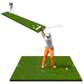 WICTTISPOSI Convertible 2-IN-1 Golf Hitting Mat & Golf Putting Mat, High-Elasticity Golf Practice Mats 150000+Swing for Driving Range Chipping Simulator, 1.22/1.02in Turf Mat Outdoor Indoor Use w/Tees (6ft x 4ft-30mm)