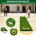 WICTTISPOSI Convertible 2-IN-1 Golf Hitting Mat & Golf Putting Mat, High-Elasticity Golf Practice Mats 150000+Swing for Driving Range Chipping Simulator, 1.22/1.02in Turf Mat Outdoor Indoor Use w/Tees (6ft x 4.8ft-30mm)