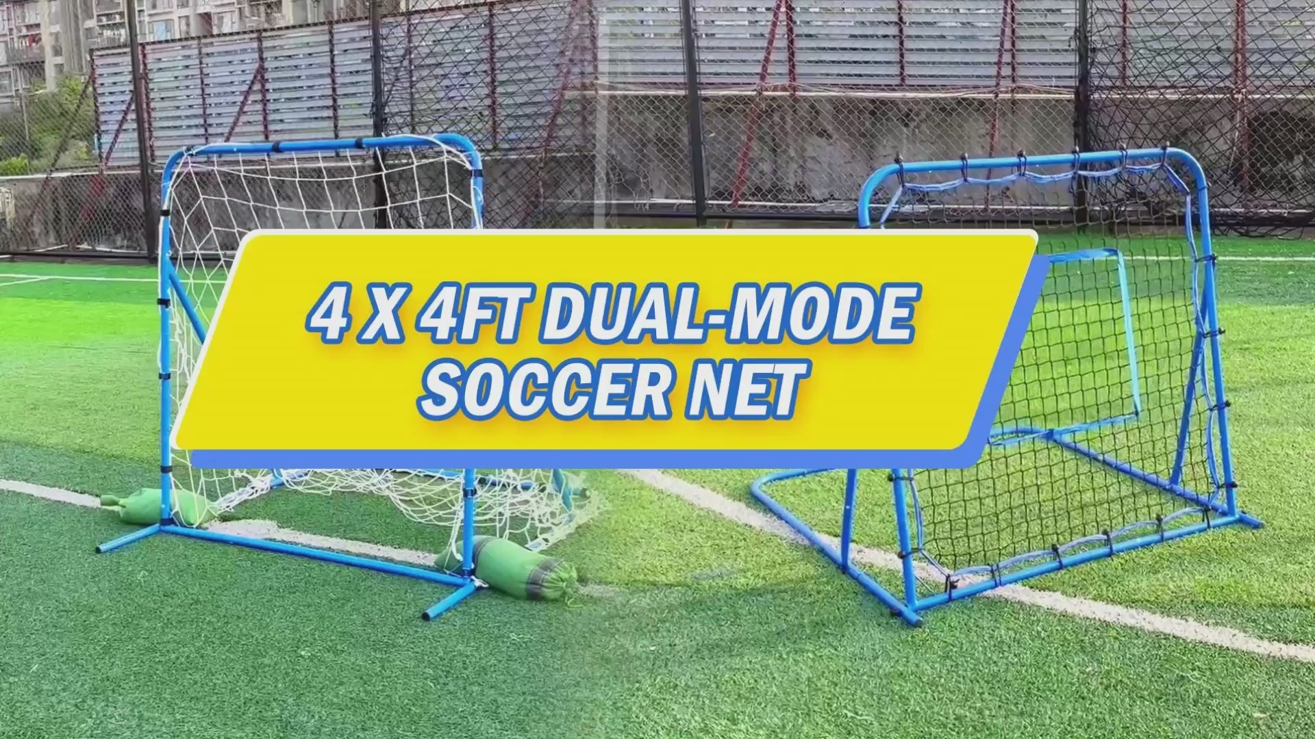 Winthai Dual-Mode Soccer Goal Net & Soccer Rebounder Net,Premium Durability for Intense Shooting Training,Quick-Switch Angle Soccer Training for Control,Passing Practice,Soccer Gifts for Kids Teen Adult 4X4FT