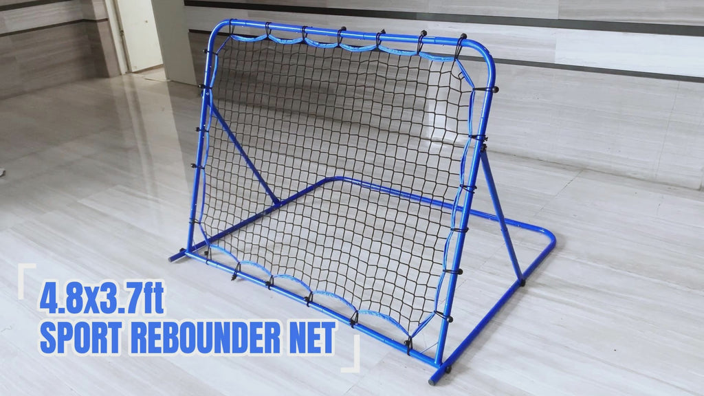 Winthai Soccer Rebounder Net, Quick-Switch Angle Soccer Training for Control, Passing Practice, Easy Setup Rebounder Gifts & Equipment for Kids,Teens & Adults 4.8x3.7FT