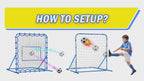 Winthai Dual-Mode Soccer Goal Net & Soccer Rebounder Net,Premium Durability for Intense Shooting Training,Quick-Switch Angle Soccer Training for Control,Passing Practice,Soccer Gifts for Kids Teen Adult 4X4FT