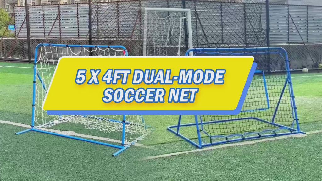 Winthai Dual-Mode Soccer Goal Net & Soccer Rebounder Net,Premium Durability for Intense Shooting Training,Quick-Switch Angle Soccer Training for Control,Passing Practice,Soccer Gifts for Kids Teen Adult 5X4FT