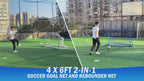 Winthai Dual-Mode Soccer Goal Net & Soccer Rebounder Net,Premium Durability for Intense Shooting Training,Quick-Switch Angle Soccer Training for Control,Passing Practice,Soccer Gifts for Kids Teen Adult 6X4FT