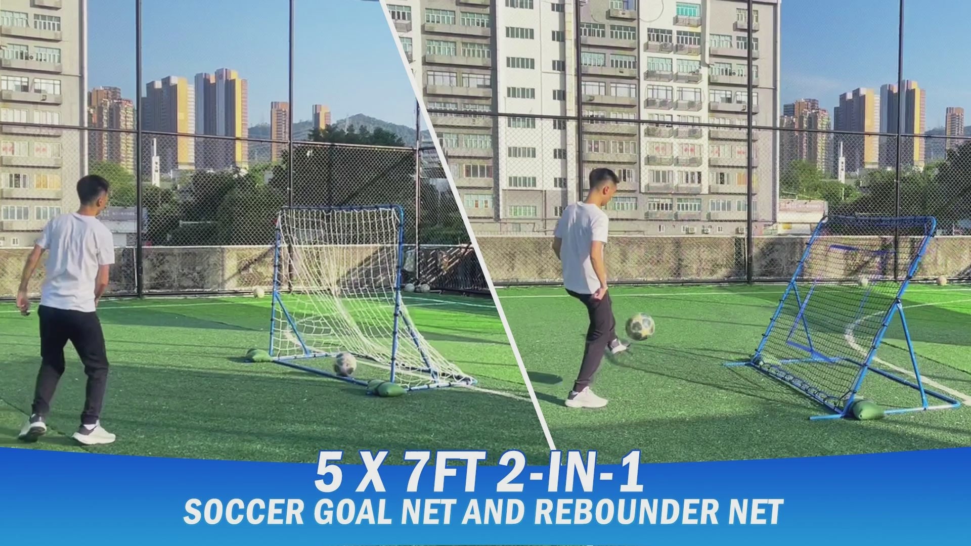 Winthai Dual-Mode Soccer Goal Net & Soccer Rebounder Net,Premium Durability for Intense Shooting Training,Quick-Switch Angle Soccer Training for Control,Passing Practice,Soccer Gifts for Kids Teen Adult 6X4FT